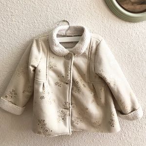 Toddler Girl Gold + Cream coat